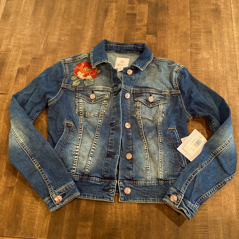 Embroidered Floral Jean Jacket
